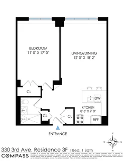 $728,888 | 330 3rd Avenue, Unit 3F | Kips Bay