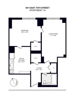 $610,000 | 401 East 74th Street, Unit 1A | Lenox Hill