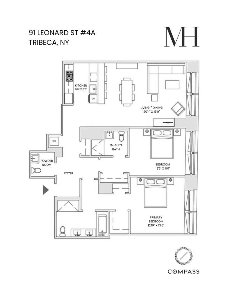 a black and white photo of a living room