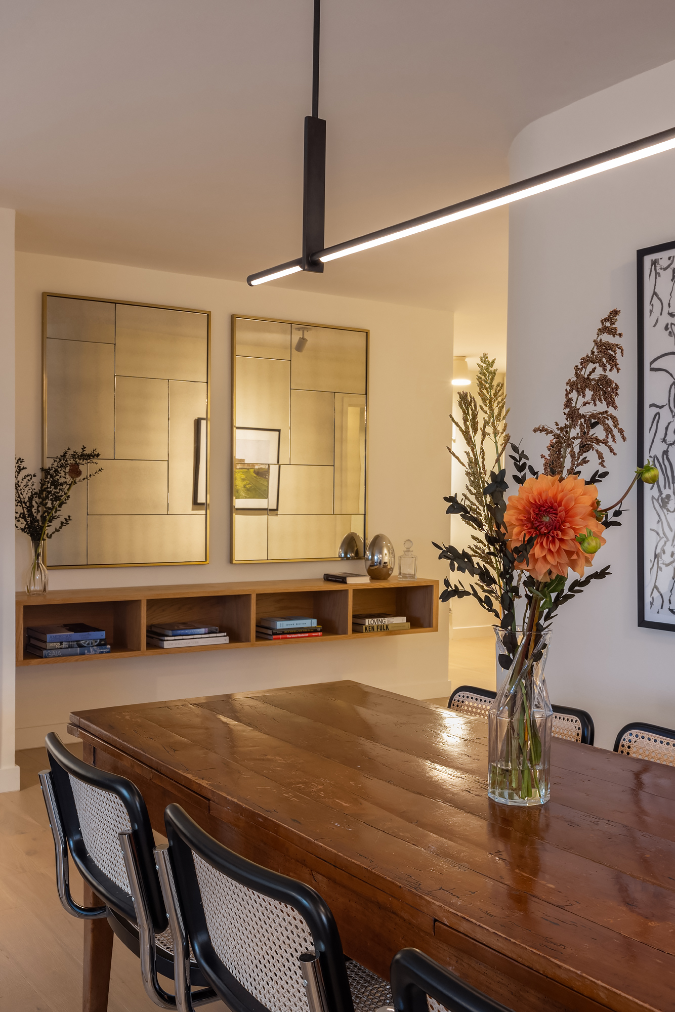 101 West 12th Street, Unit 12R Manhattan, NY 10011 - Photo 8 of 21 a dining room with furniture and wooden floor
