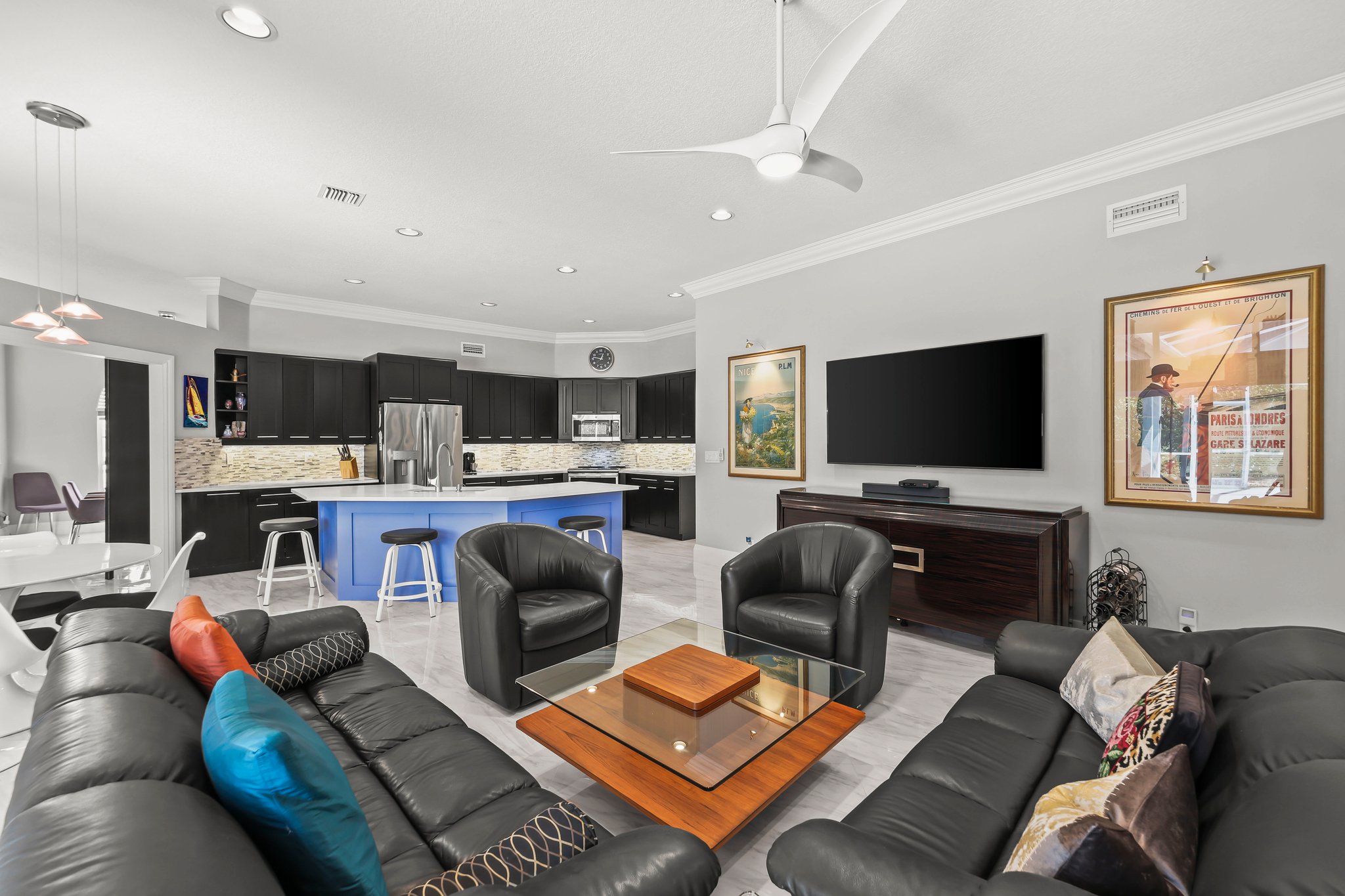 20317 Hacienda Court Boca Raton, FL 33498 - Photo 25 of 100 a living room with furniture and a flat screen tv