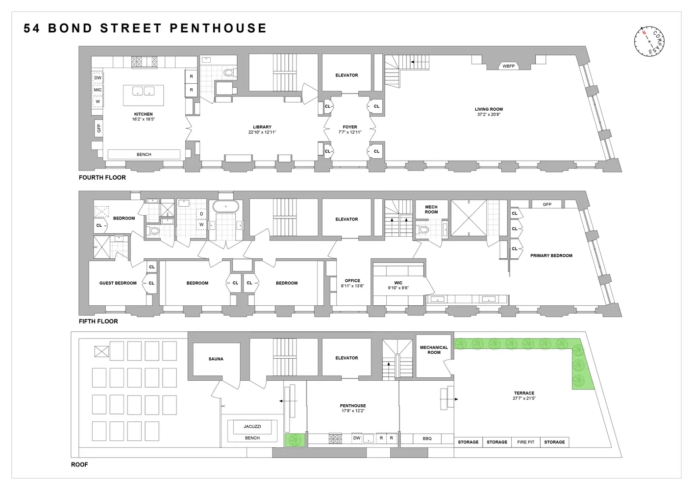 $26,500,000 | 54 Bond Street, Unit PH | NoHo