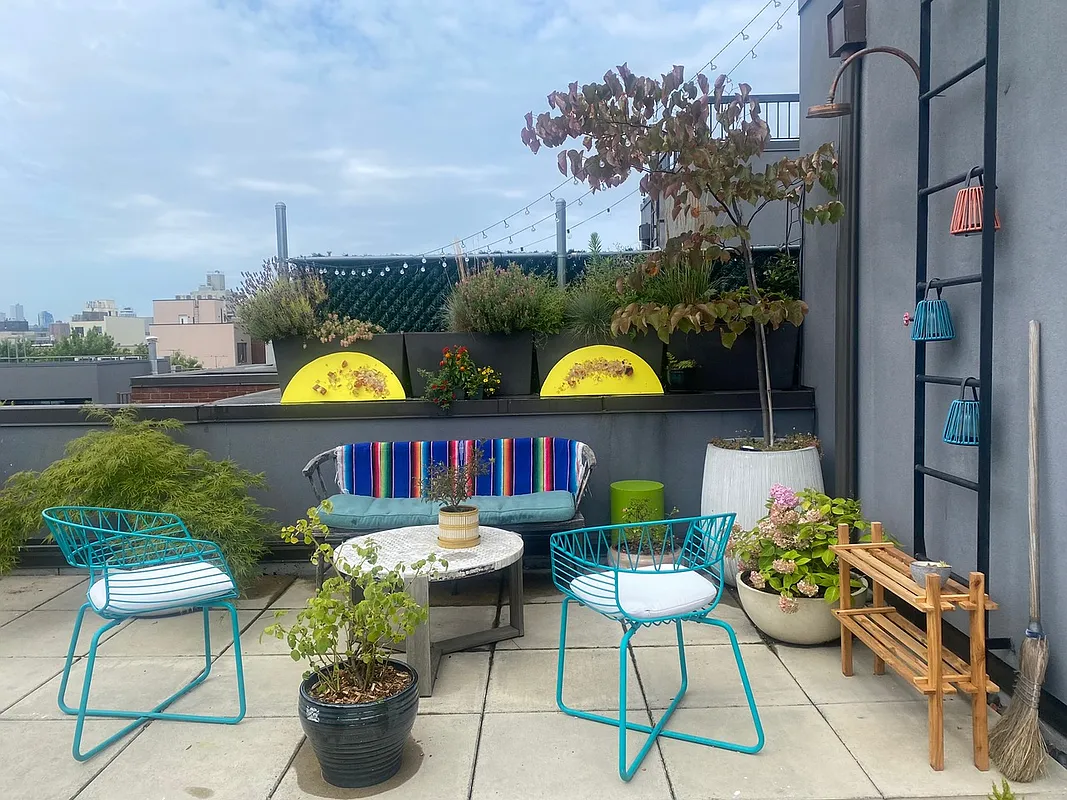 222 Withers Street, Unit 2A Brooklyn, NY 11211 - Photo 10 of 11 a view of swimming pool with outdoor seating and a garden