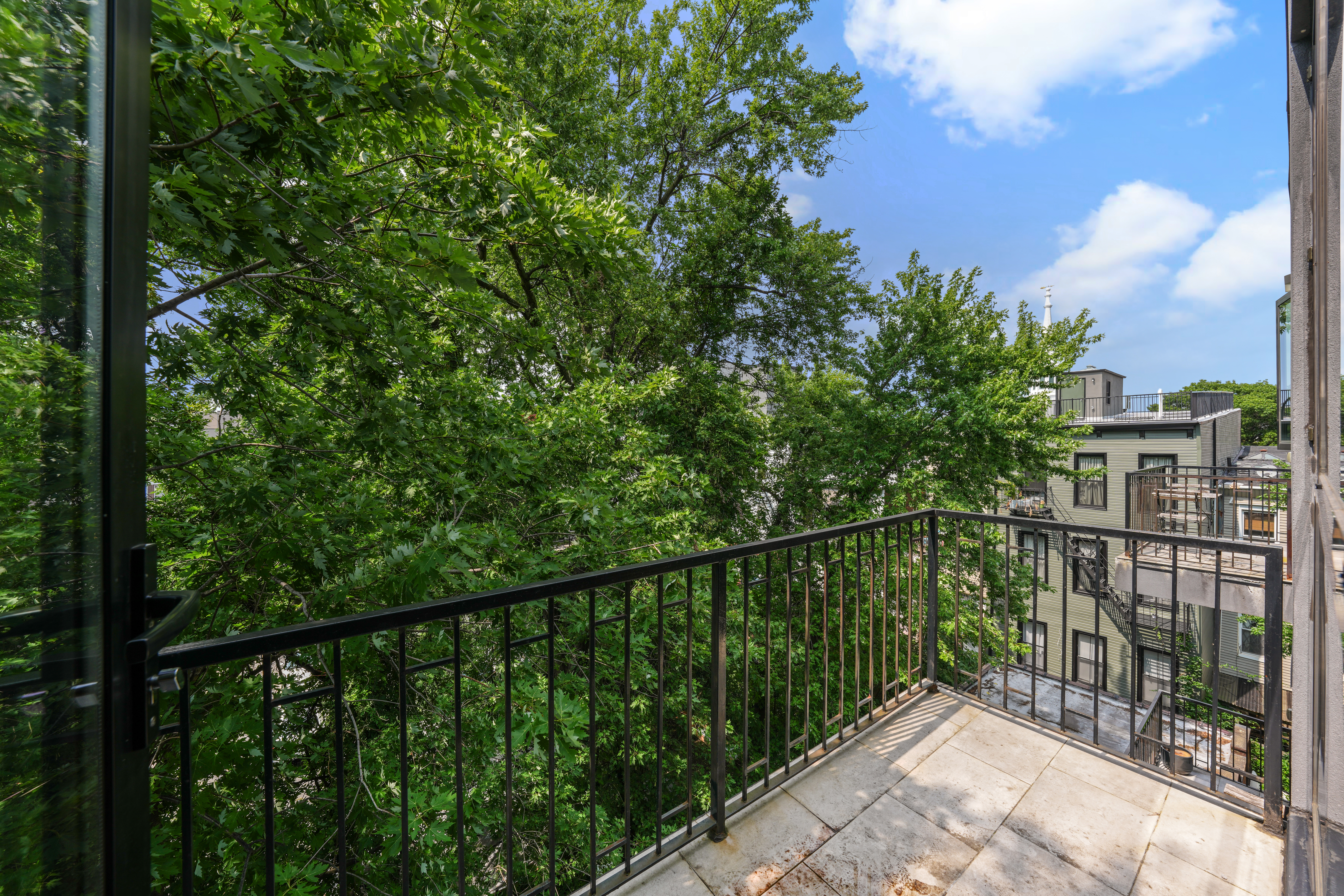 1143 Lafayette Avenue, Unit 4B Brooklyn, NY 11221 - Photo 3 of 9 a view of a balcony with a pot