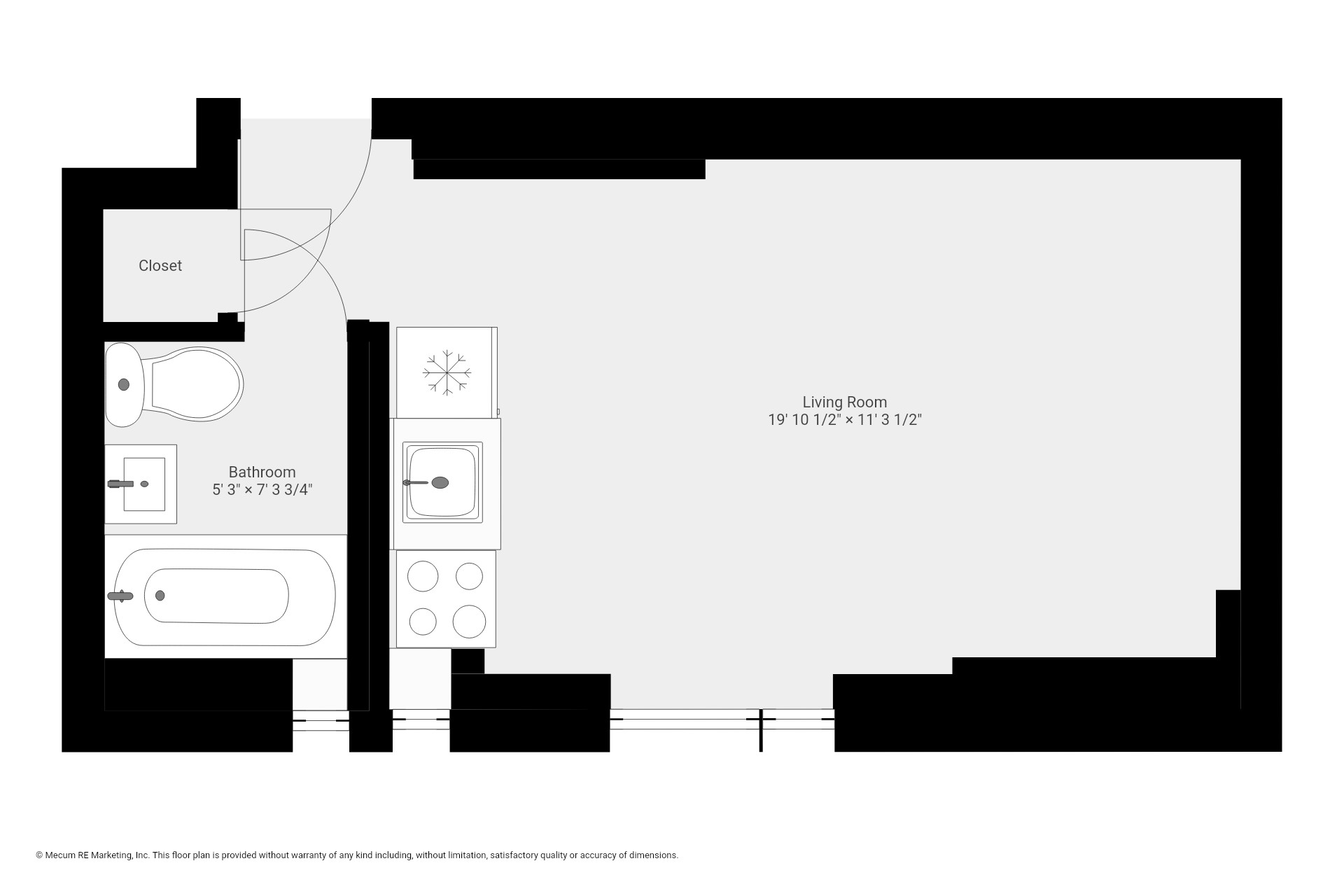 189 West 10th Street, Unit 2E Manhattan, NY 10014 - Photo 5 of 5 a picture of a floor plan