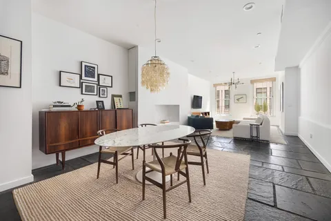 a view of a livingroom and dining room