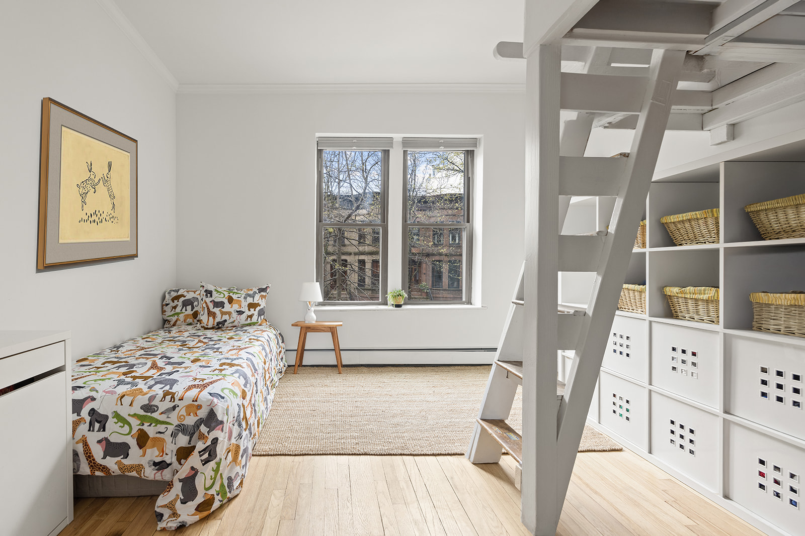 491 12th Street, Unit 2 Brooklyn, NY 11215 - Photo 6 of 21 a bedroom with a bed and a large window with the outer view
