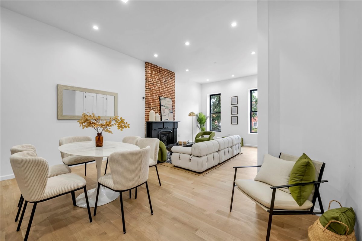 448 Halsey Street, Unit 1 Brooklyn, NY 11233 - Photo 5 of 22 a living room with furniture and wooden floor