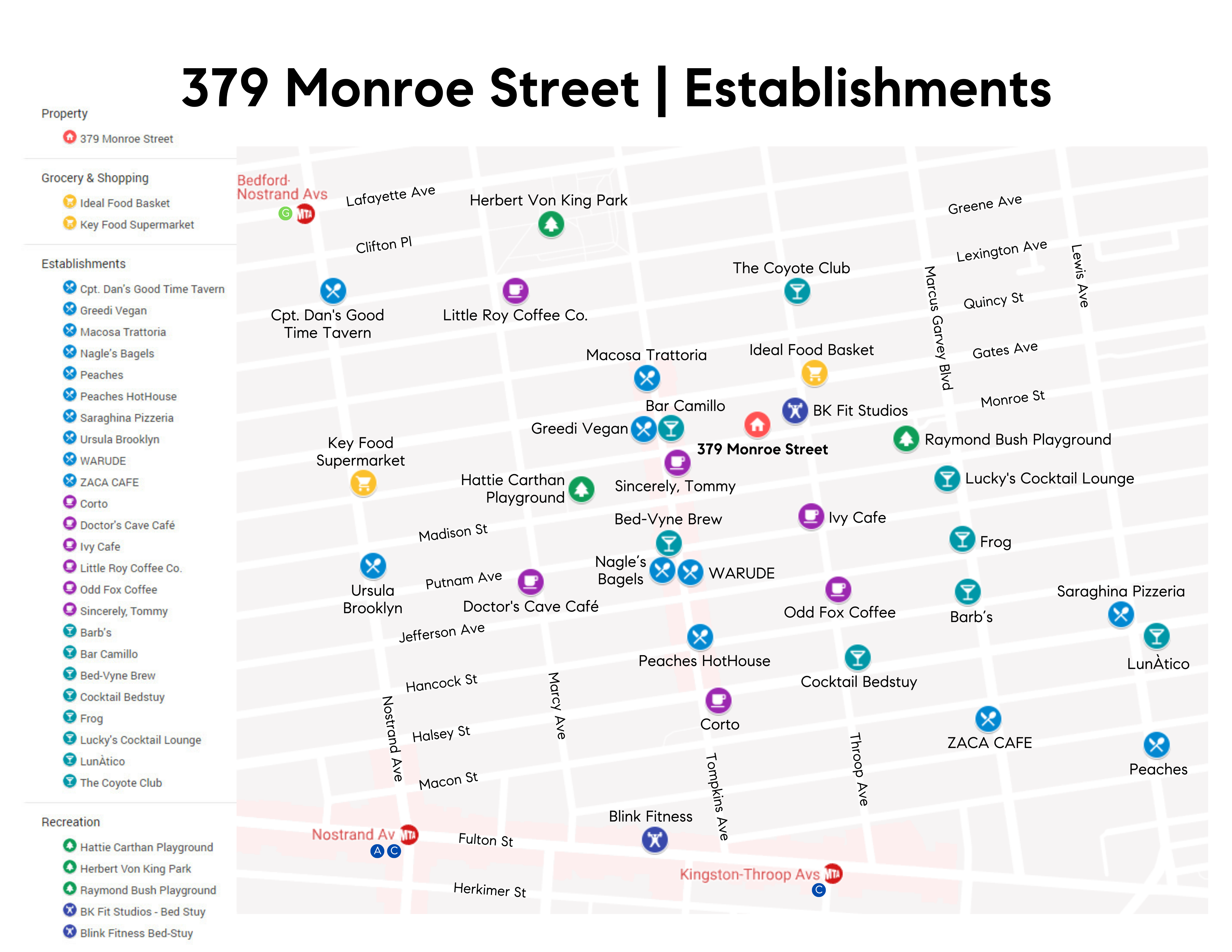 379 Monroe Street Brooklyn, NY 11221 - Photo 14 of 15 a white wall with lots of white and green