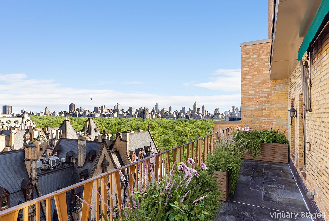 115 Central Park West, Unit 18JK Manhattan, NY 10023 - Photo 16 of 25 a view of a balcony with city