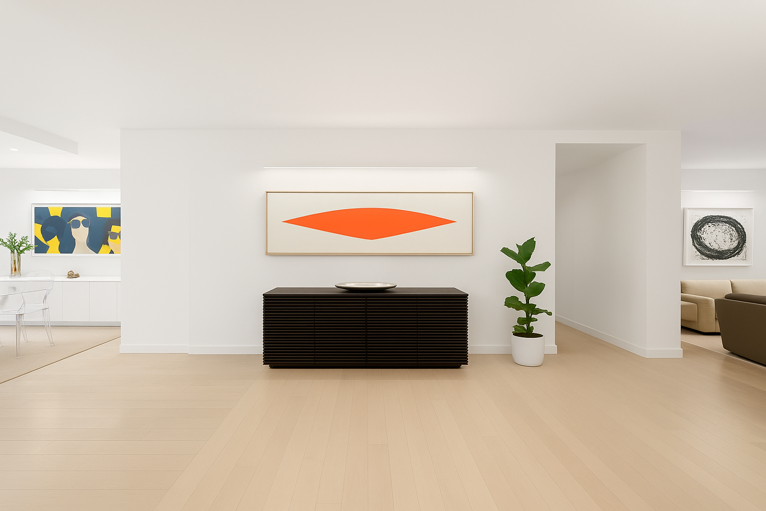 150 East 69th Street, Unit 7K Manhattan, NY 10021 - Photo 14 of 22 a room with a bed and a painting on the wall