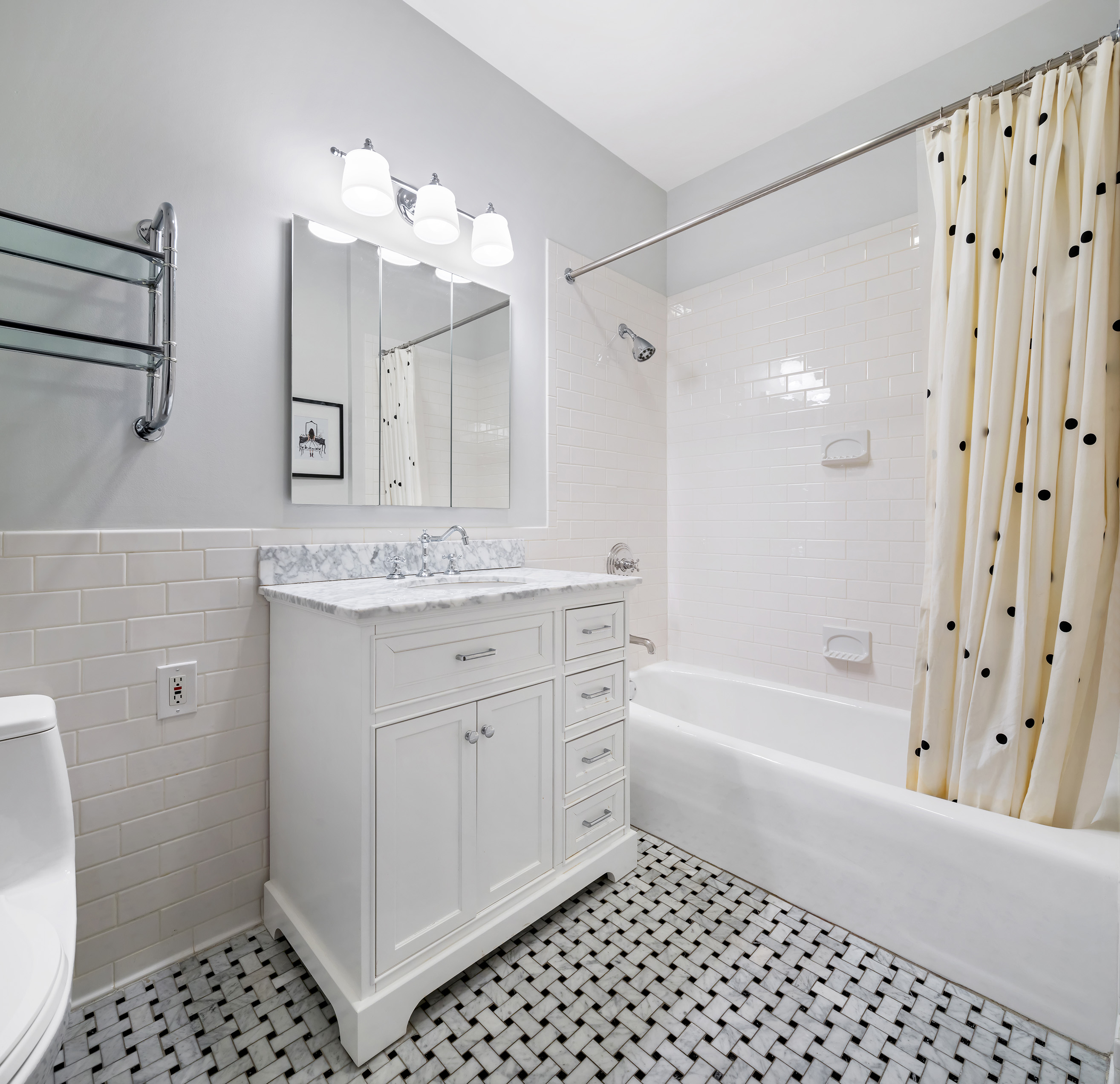 30 Main Street, Unit 3C Brooklyn, NY 11201 - Photo 11 of 18 a bathroom with a sink a toilet and shower