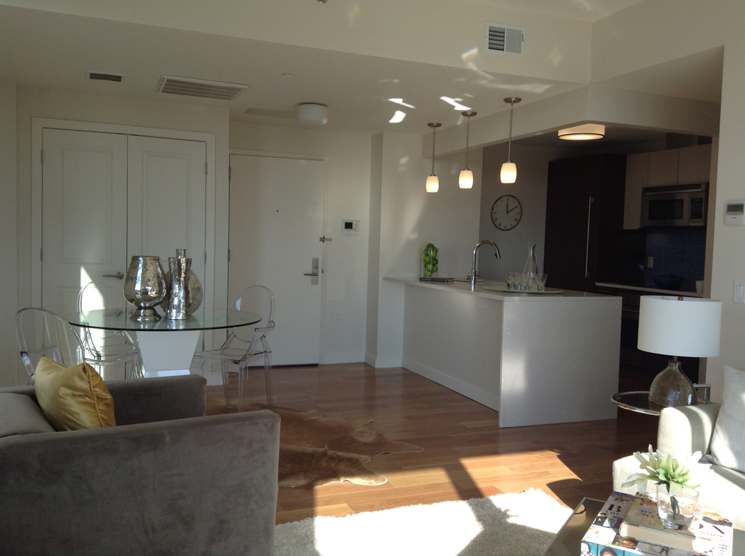 548 4th Avenue, Unit 8A Brooklyn, NY 11215 - Photo 6 of 21 a living room with furniture and a chandelier