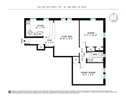 $795,000 | 315 East 88th Street, Unit 5E | Upper East Side