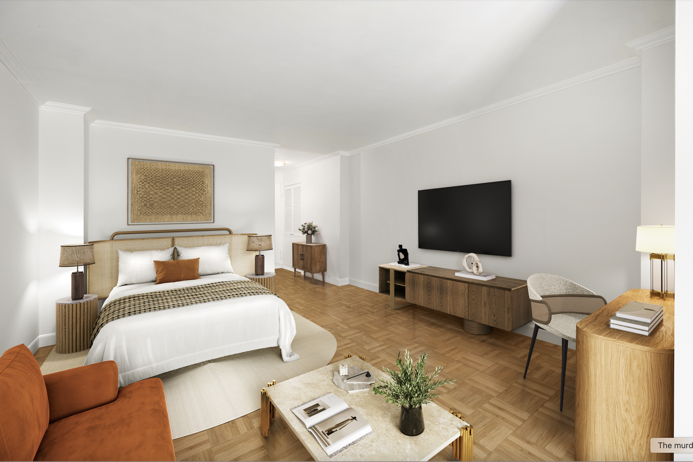 1160 3rd Avenue, Unit 7C Manhattan, NY 10065 - Photo 3 of 7 a bedroom with a bed and a flat screen tv