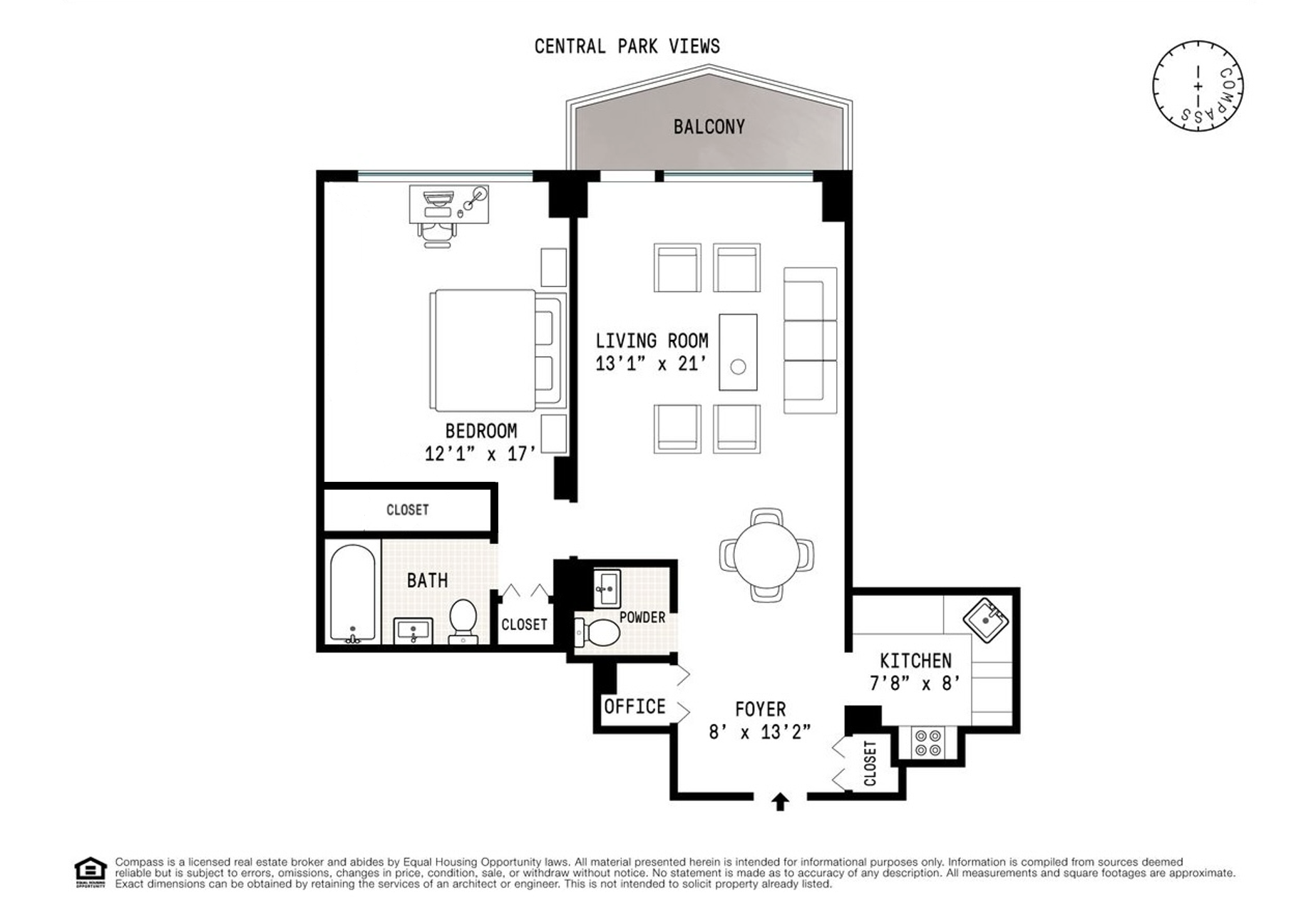 80 Central Park West, Unit 12C Manhattan, NY 10023 - Photo 27 of 27 a picture of a floor plan
