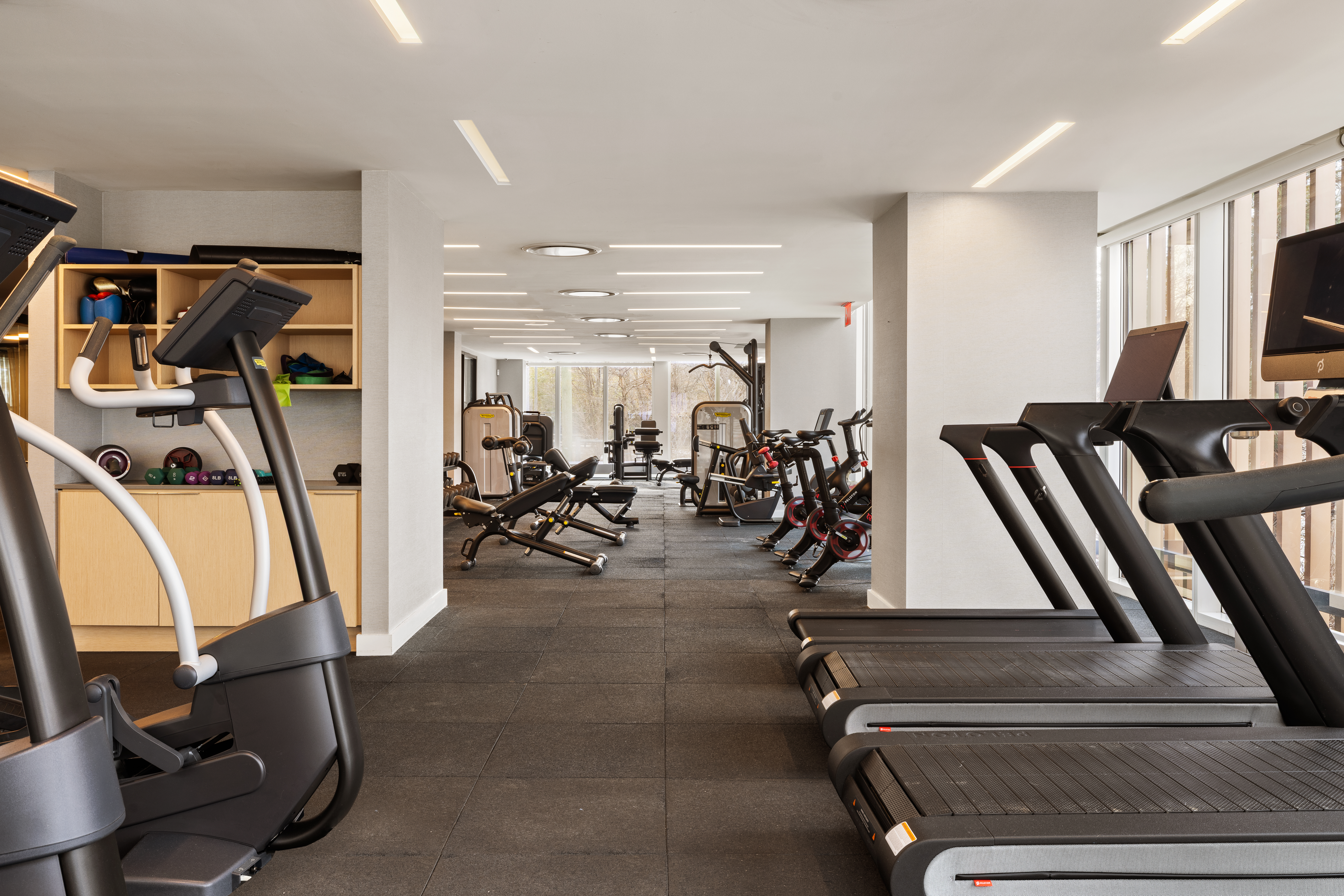 50 Bridge Park Drive, Unit 16E Brooklyn, NY 11201 - Photo 13 of 15 a view of a room with gym equipment