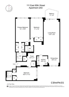 $2,395,000 | 111 East 85th Street, Unit 24D | Upper East Side