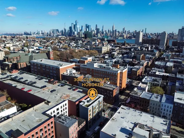 an aerial view of a city