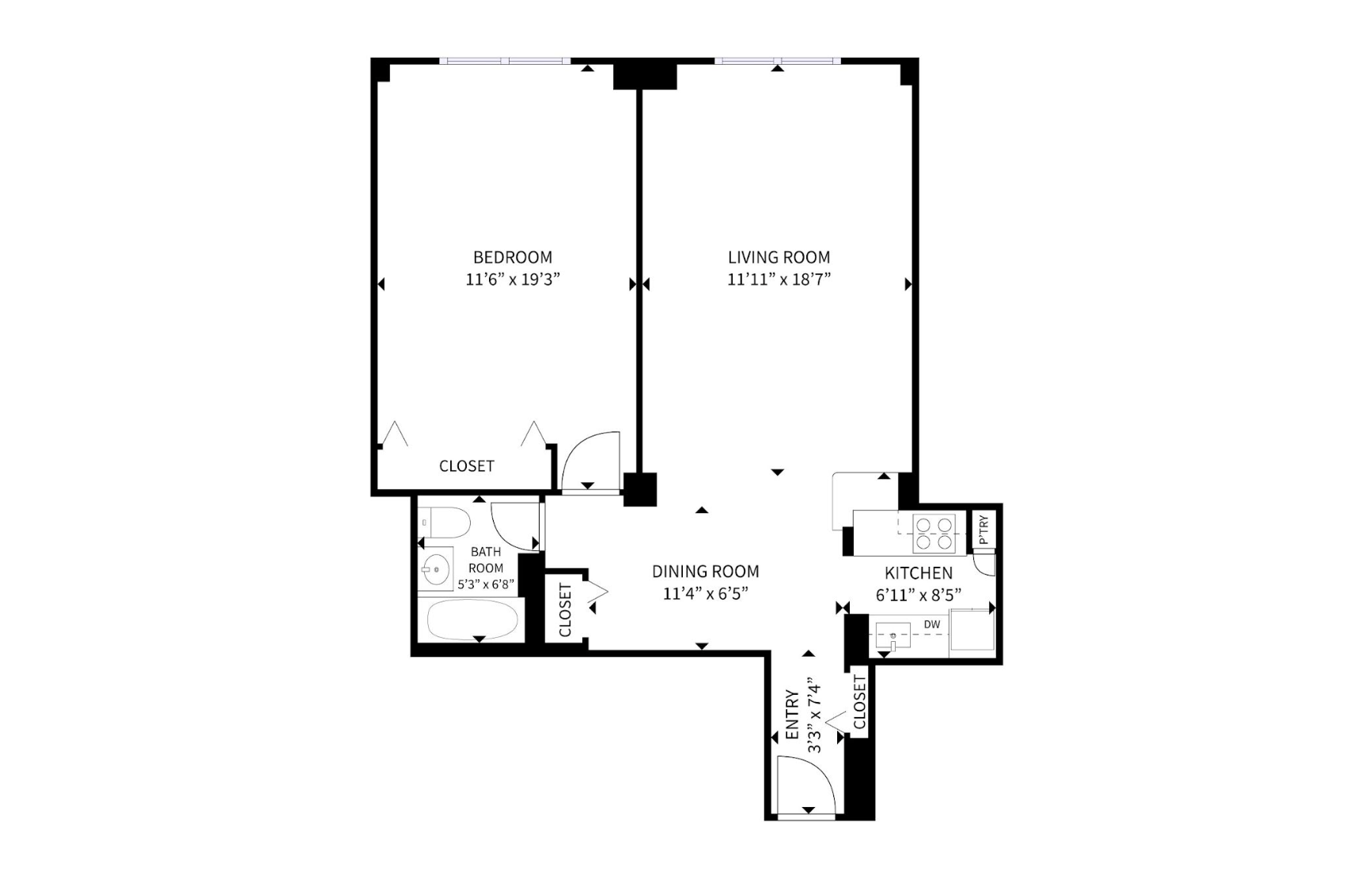 515 East 85th Street, Unit 6A Manhattan, NY 10028 - Photo 11 of 11 a picture of a floor plan