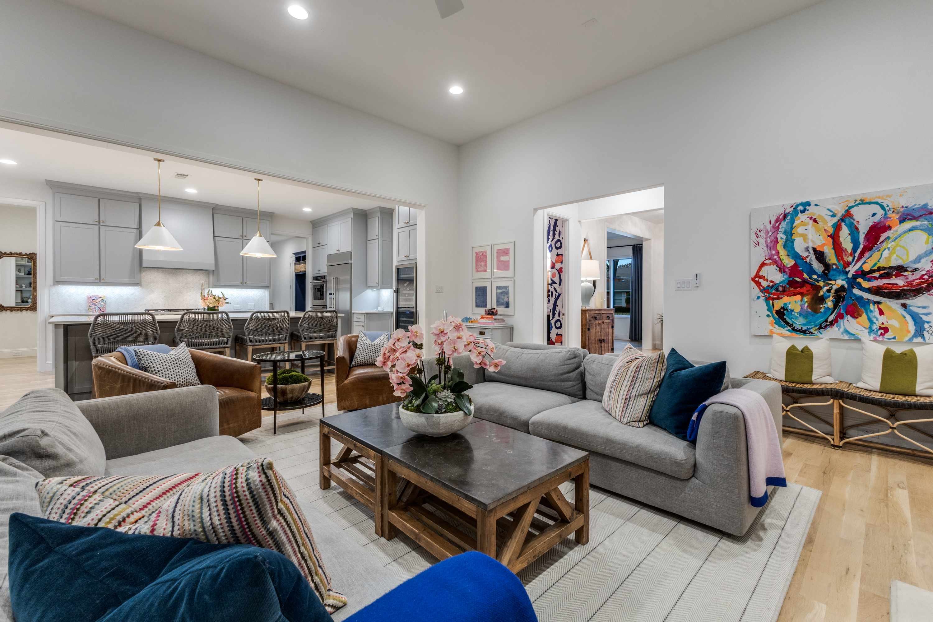 4042 Dunhaven Road Dallas, TX 75220 - Photo 11 of 34 a living room with furniture kitchen view and a table
