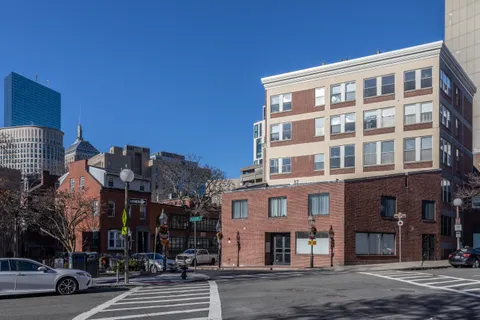 a front view of a building