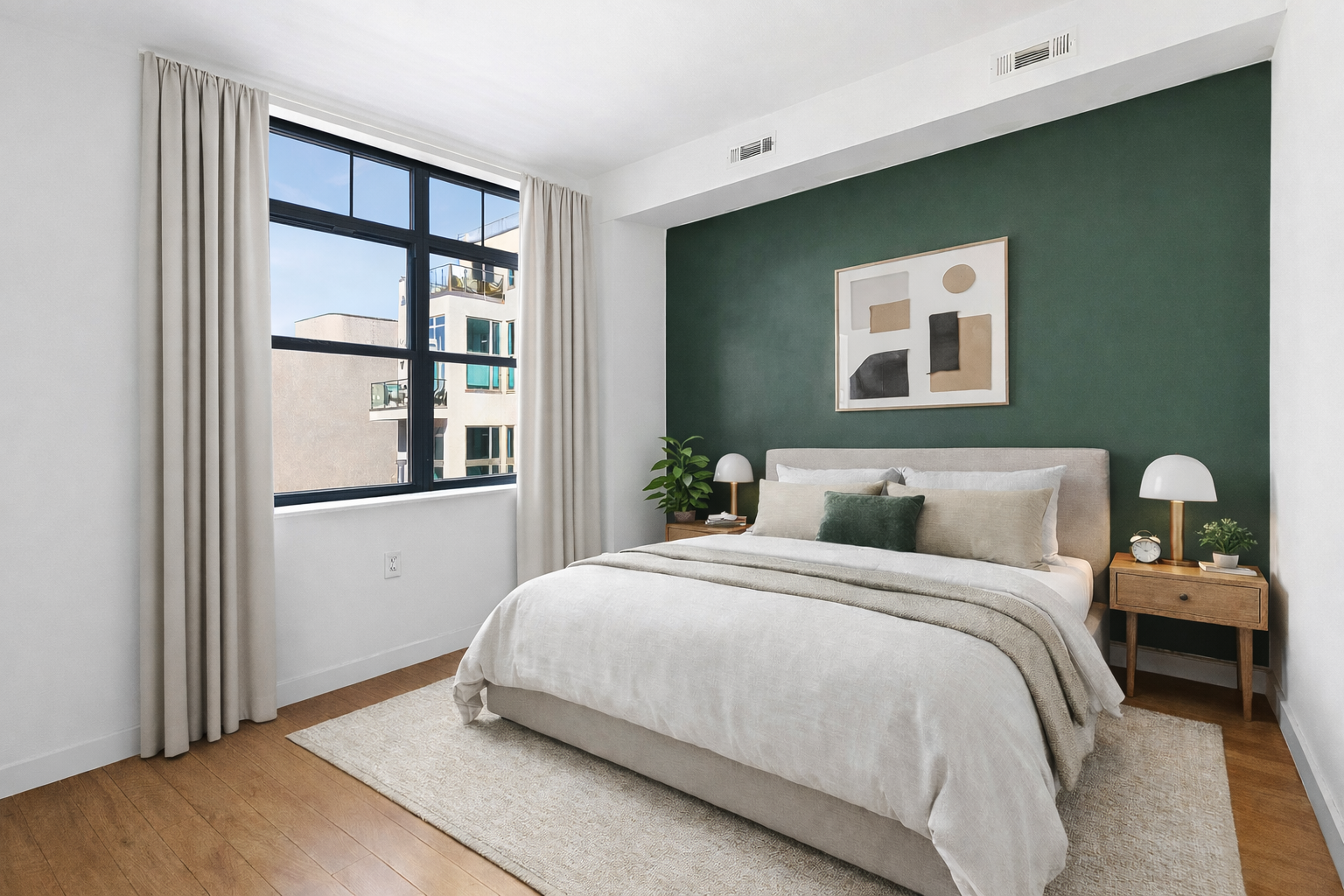 78 Roebling Street, Unit 2B Brooklyn, NY 11211 - Photo 5 of 7 a bedroom with a bed and a window