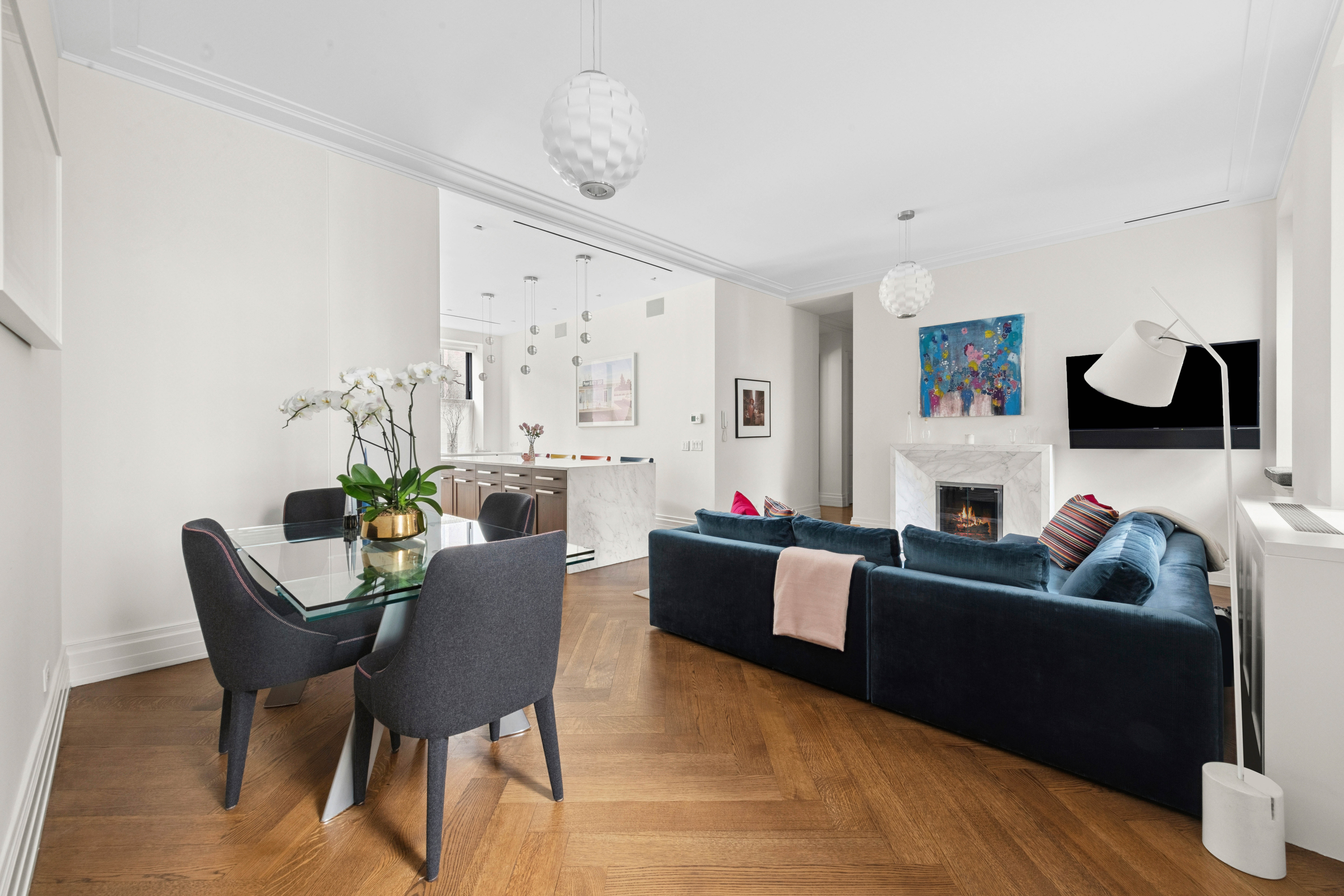 235 West 75th Street, Unit 507 Manhattan, NY 10023 - Photo 2 of 14 a living room with furniture and a large window