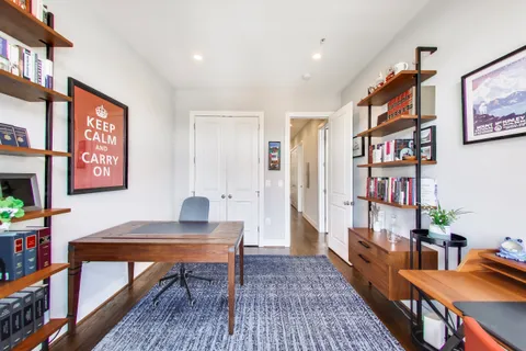 a outdoor view with a sitting space