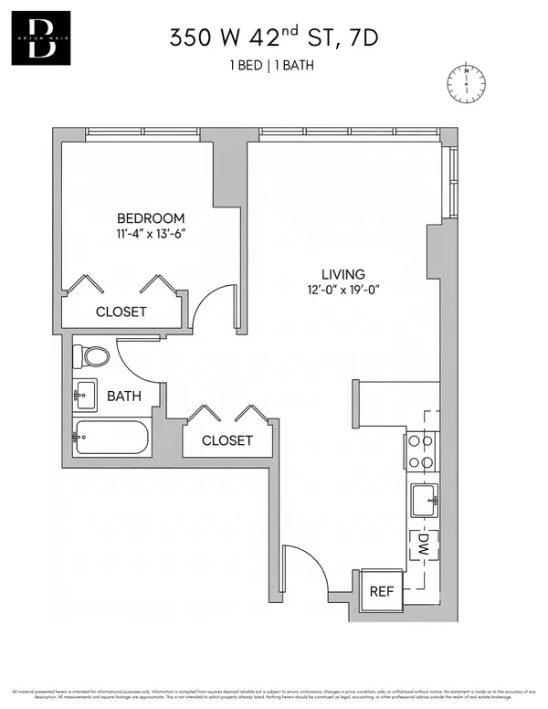 $4,700 | 350 West 42nd Street, Unit 7D | Hell's Kitchen