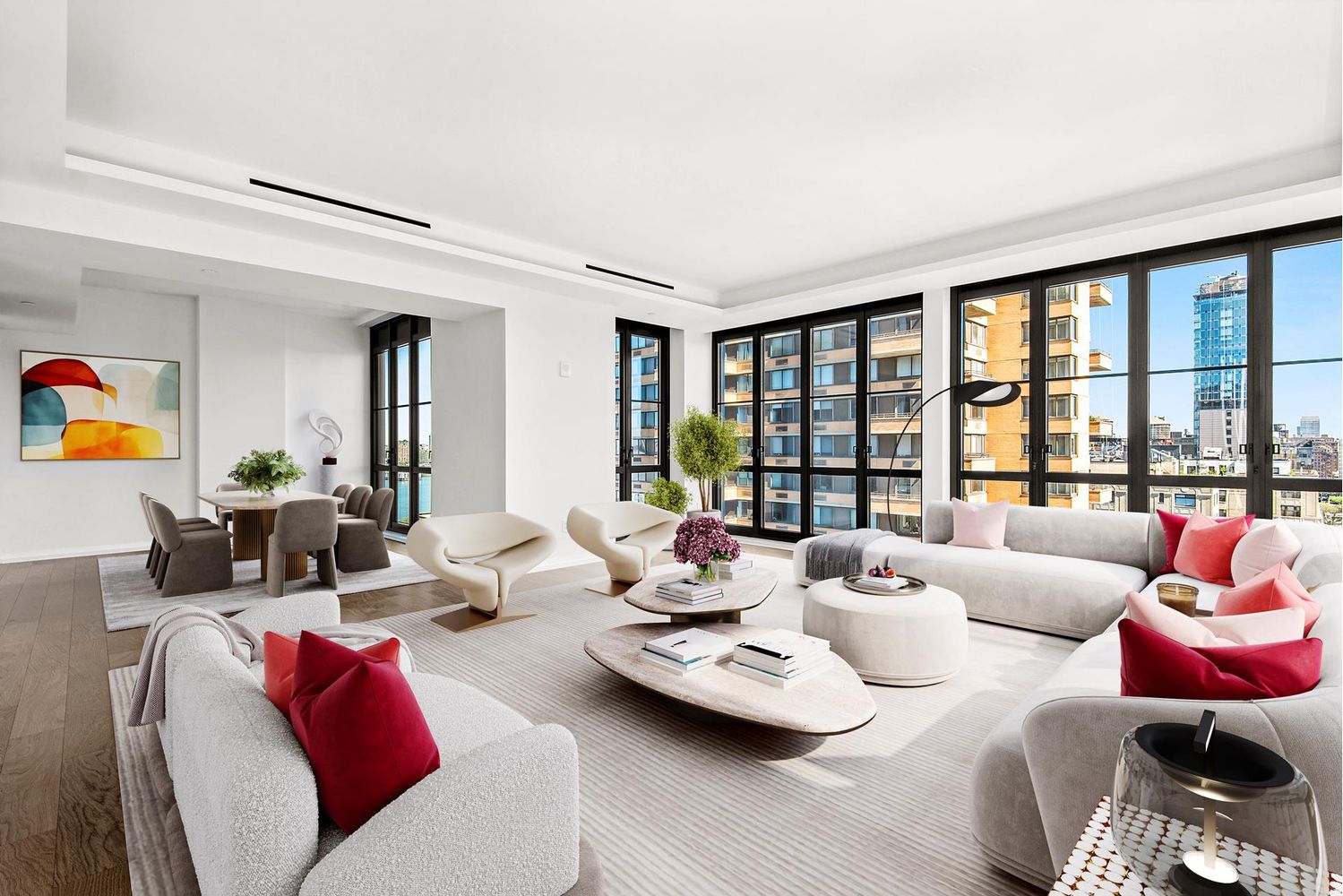 250 West 96th Street, Unit 18C Manhattan, NY 10025 - Photo 2 of 28 a living room with furniture and a large window