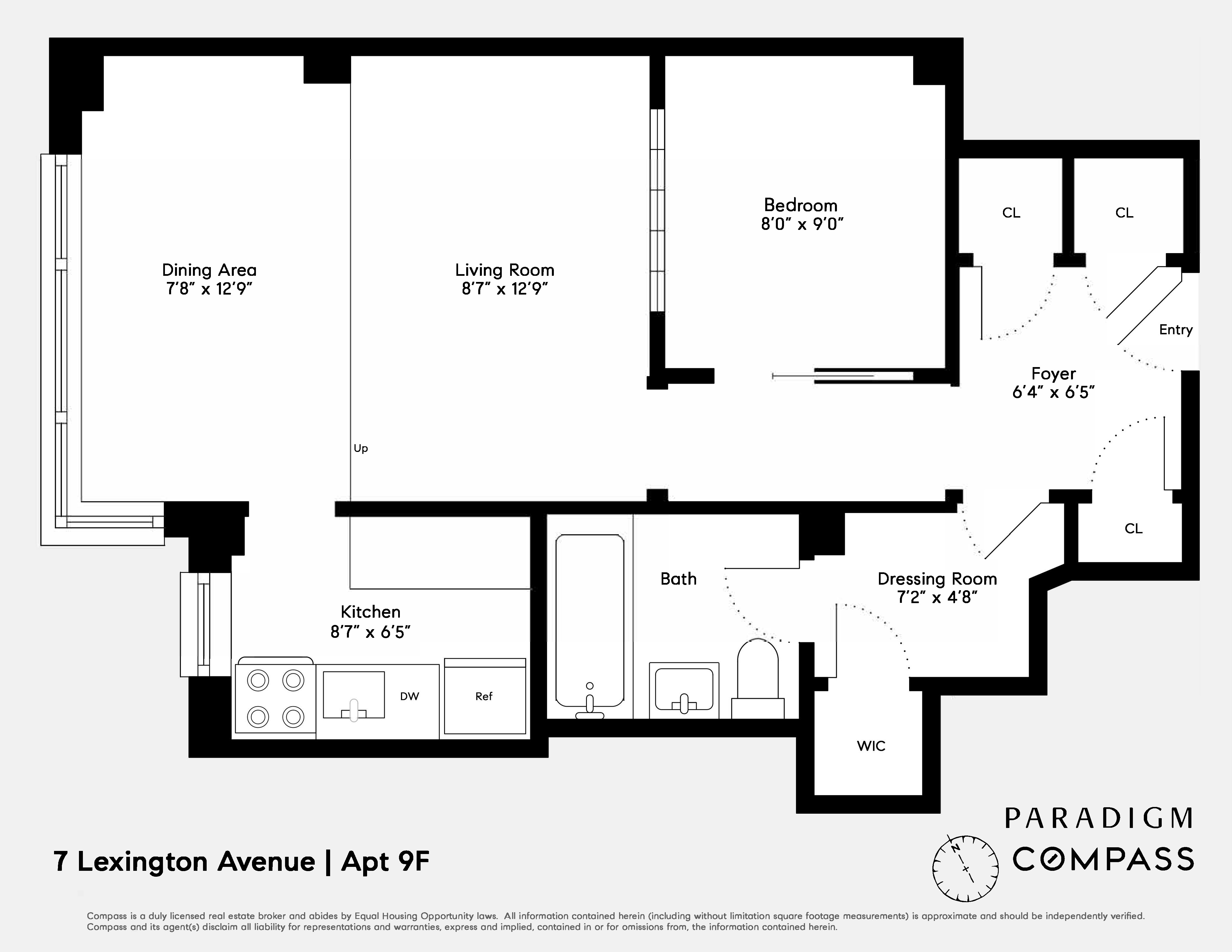 7 Lexington Avenue, Unit 9F Manhattan, NY 10010 - Photo 8 of 8 a picture of a floor plan