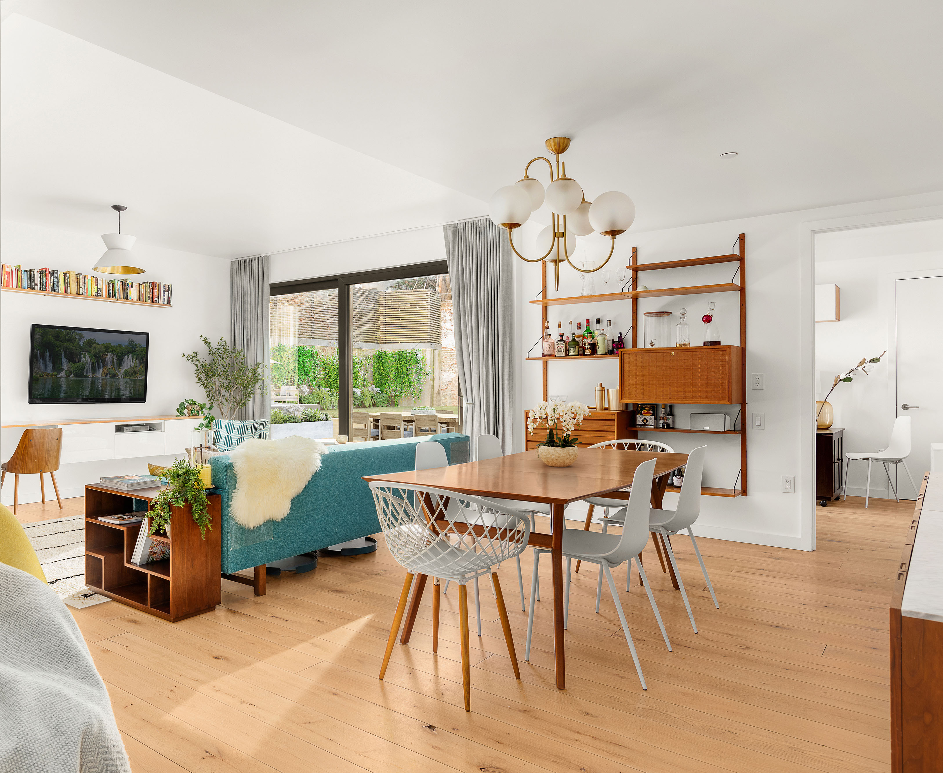 280 Saint Marks Avenue, Unit TH-E Brooklyn, NY 11238 - Photo 5 of 10 a view of a dining room with furniture window and outside view
