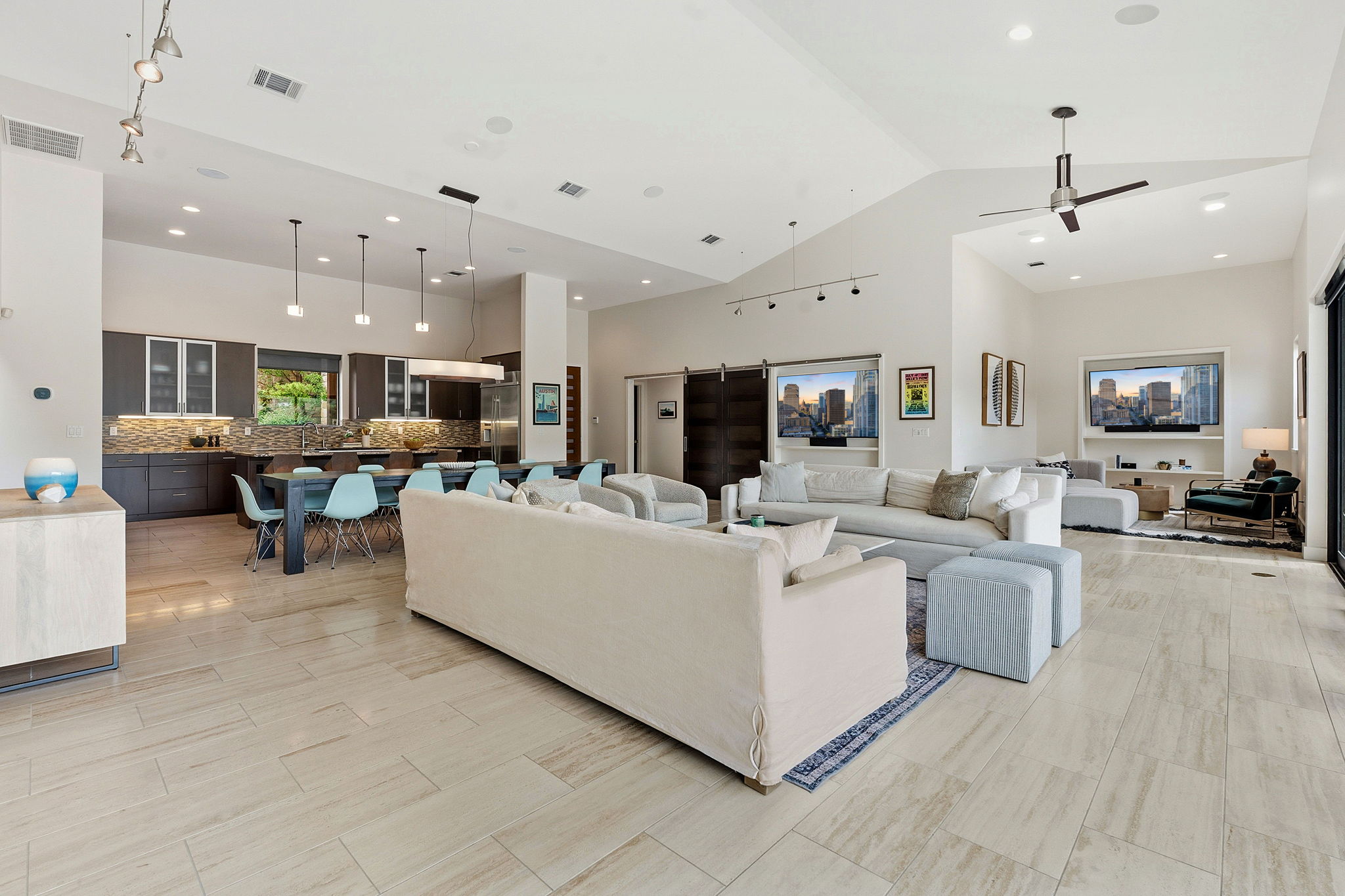 3605 Robbins Road Austin, TX 78730 - Photo 11 of 51 a living room with furniture and a view of kitchen