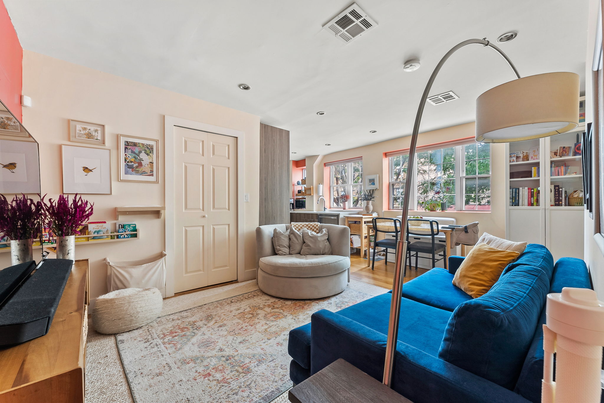 600 Prospect Place, Unit 2 Brooklyn, NY 11238 - Photo 2 of 13 a living room with furniture and a large window