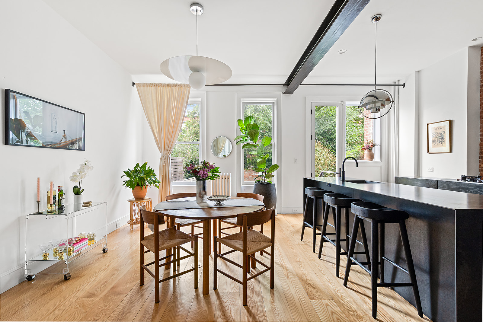 125 Rutland Road Brooklyn, NY 11225 - Photo 4 of 22 a view of a dining room with furniture window and outside view