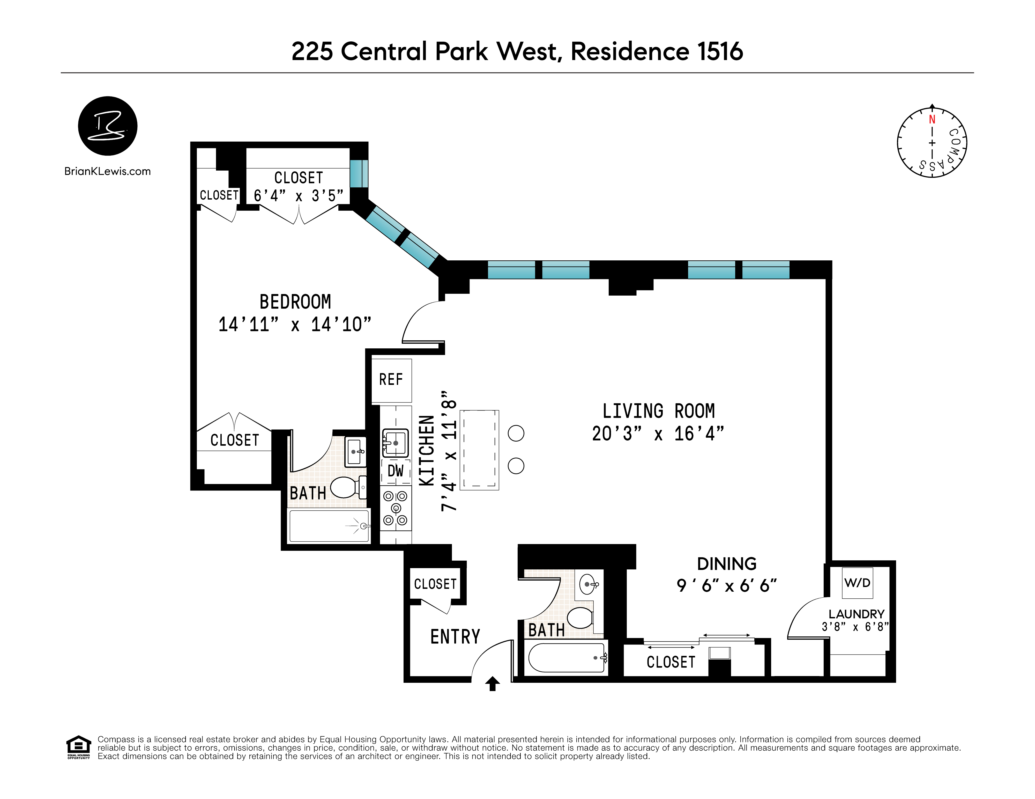 225 Central Park West, Unit 1516 Manhattan, NY 10024 - Photo 15 of 16 a picture of a wall with a white wall and a white wall