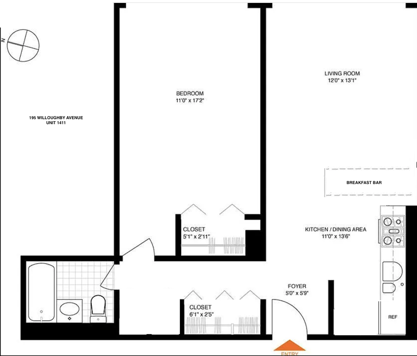 195 Willoughby Avenue, Unit 1411 Brooklyn, NY 11205 - Photo 6 of 6 unknown