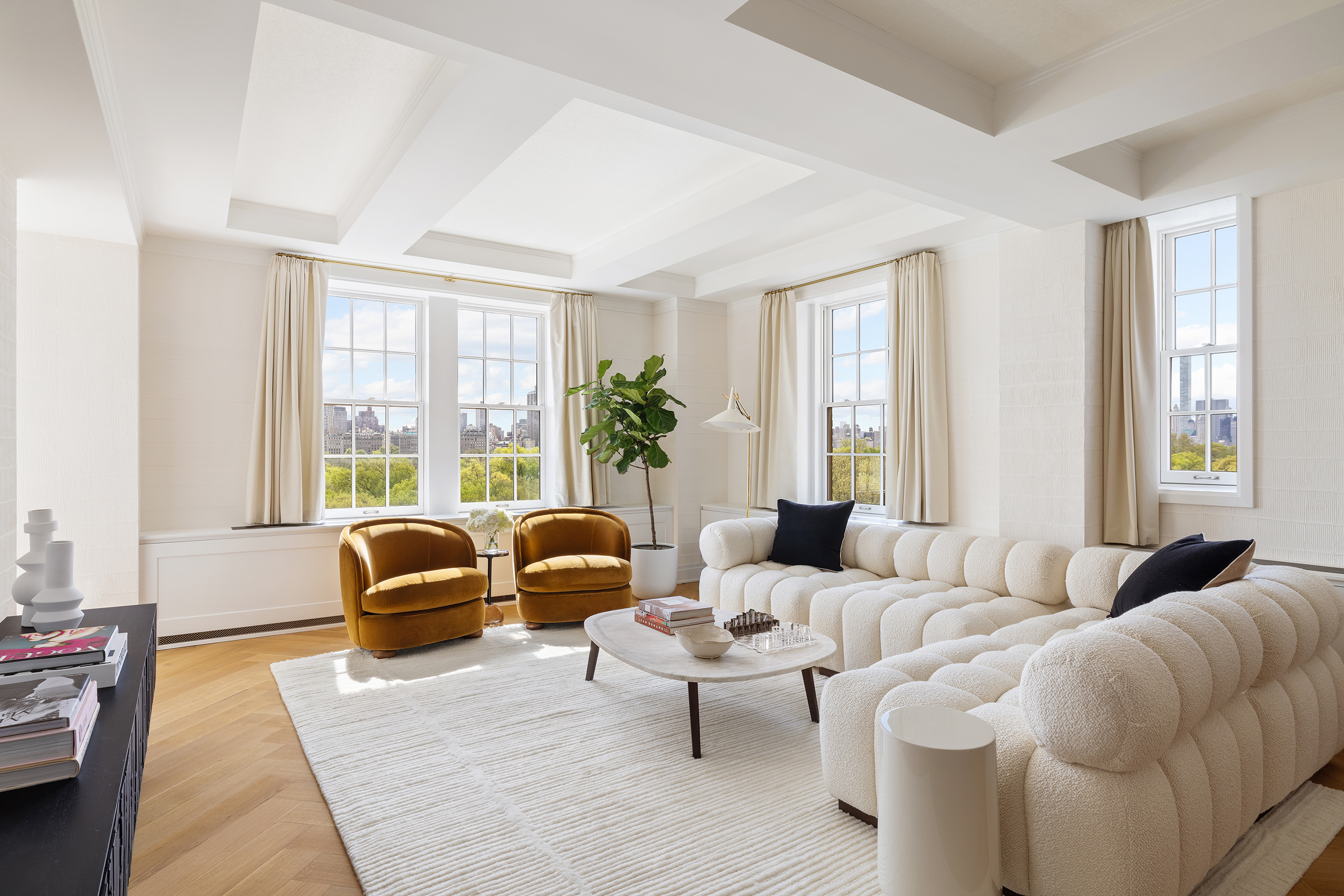 360 Central Park West, Unit 11C Manhattan, NY 10025 - Photo 1 of 17 a living room with furniture and large windows