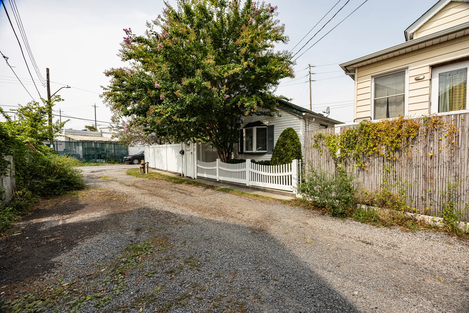 a house with trees in front of it