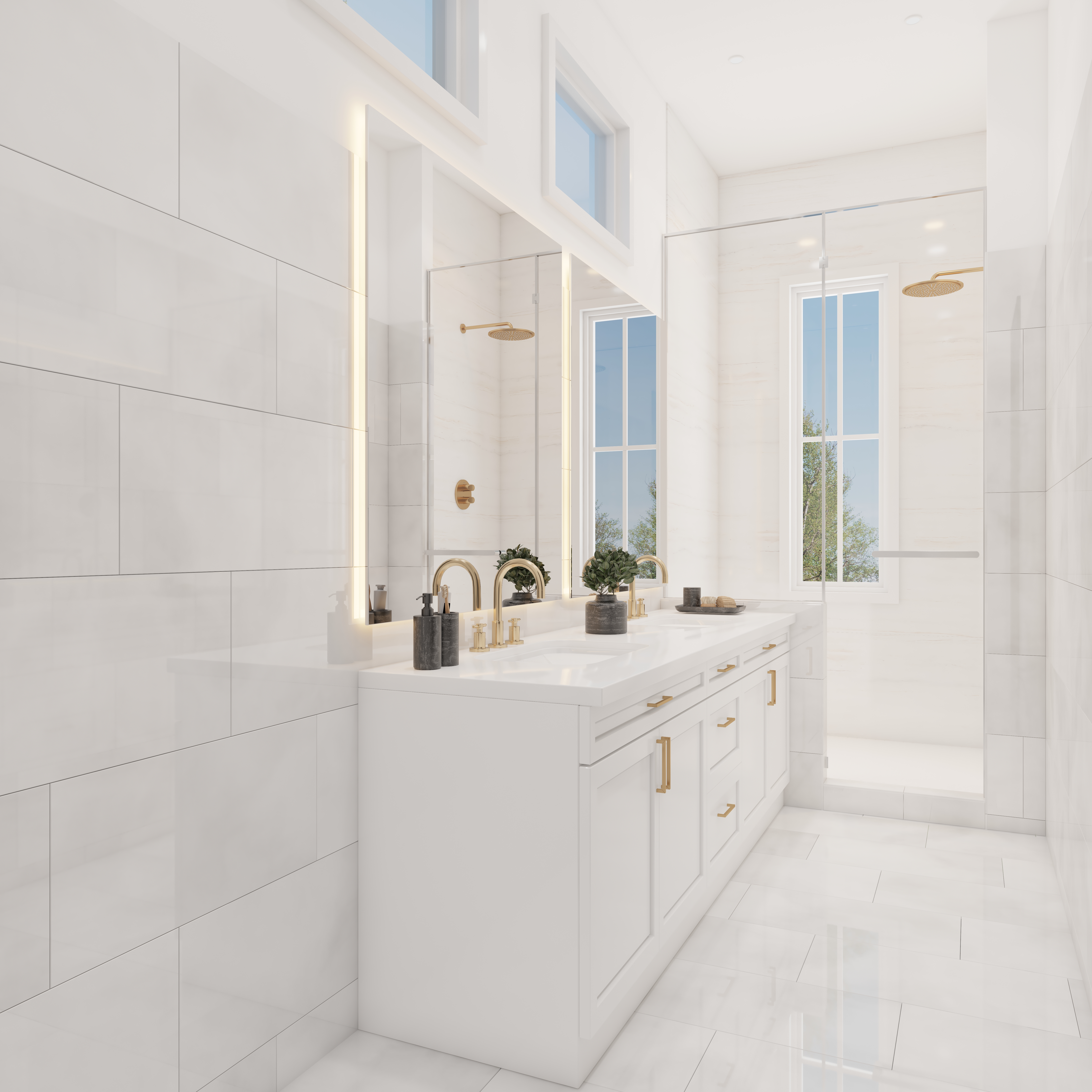 1126 Weiss Street Houston, TX 77009 - Photo 3 of 7 a bathroom with double vanity and a bathtub