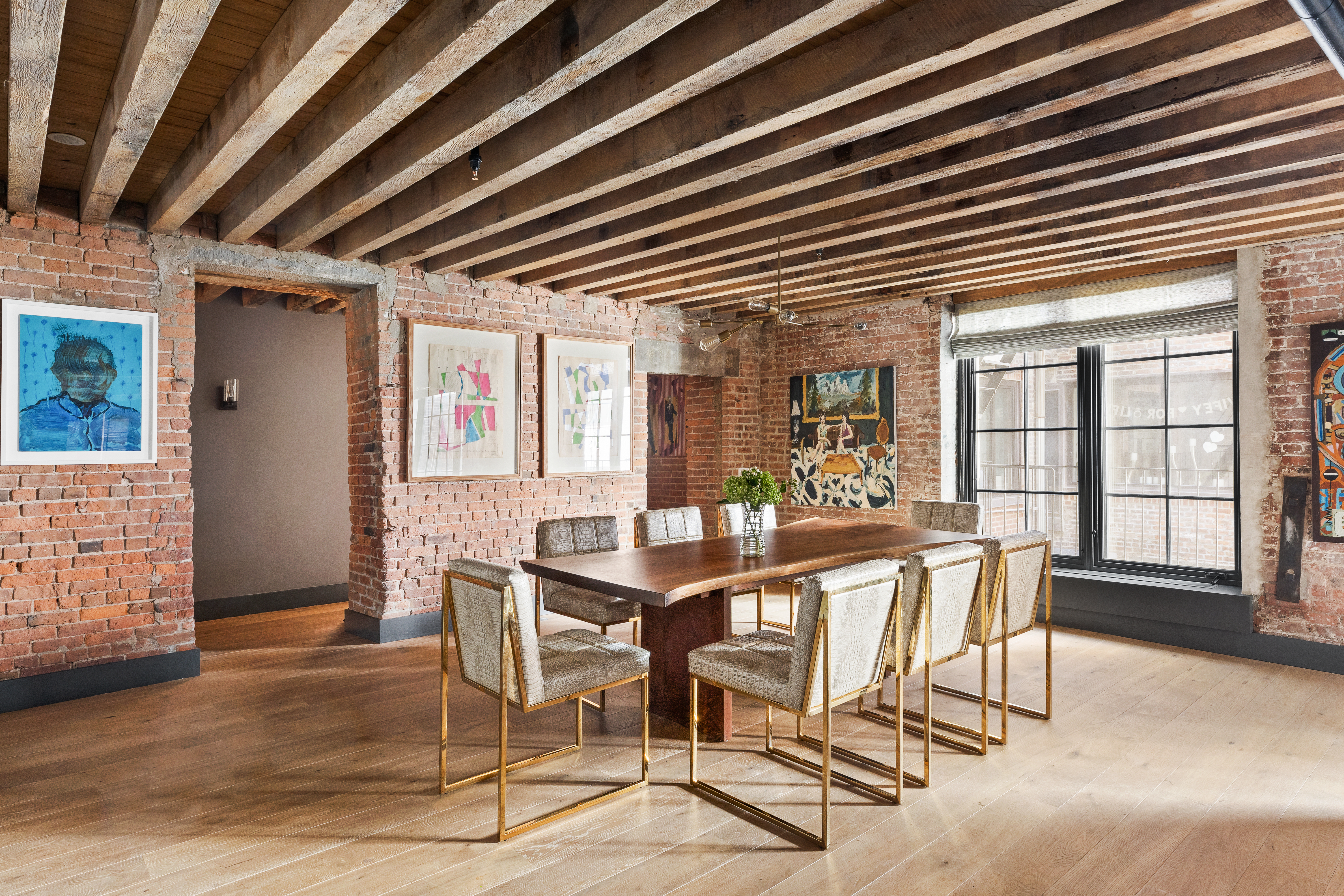 466 Washington Street, Unit 3W Manhattan, NY 10013 - Photo 6 of 14 a dining room with furniture and window