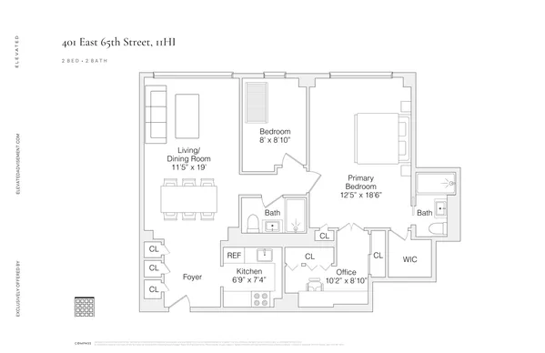 $1,195,000 | 401 East 65th Street, Unit 11HI | Lenox Hill
