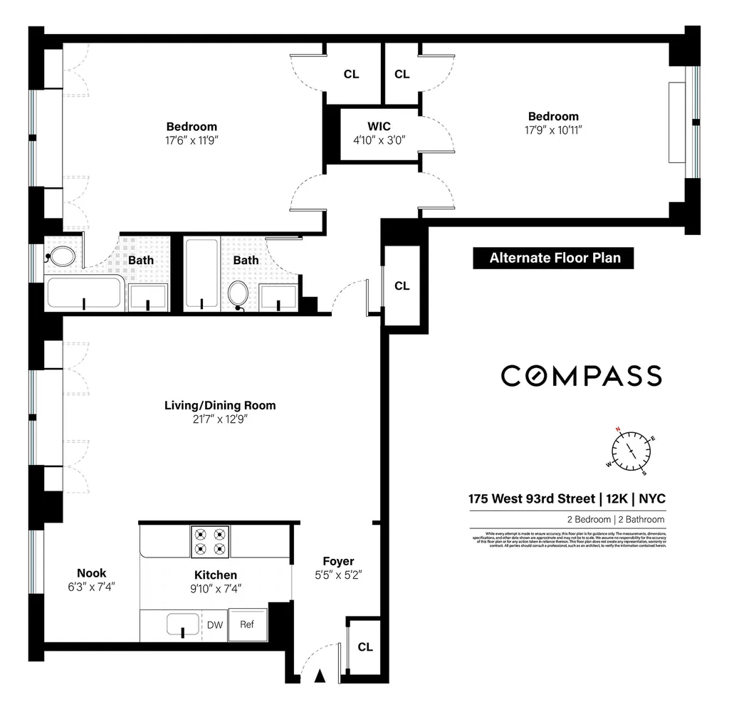 $995,000 | 175 West 93rd Street, Unit 12K | Upper West Side