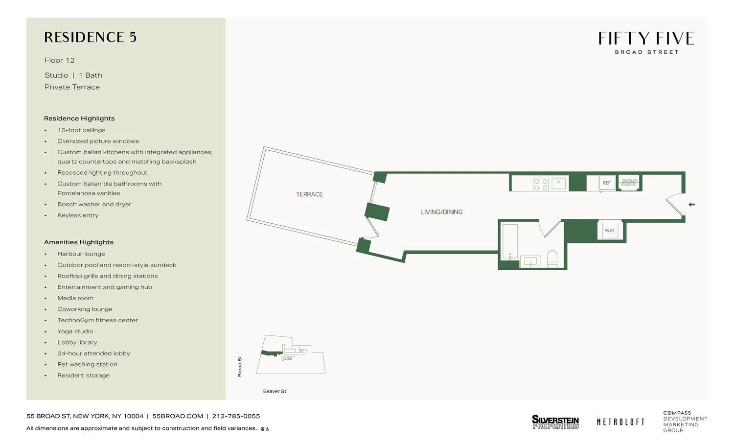 $4,574 | 55 Broad Street, Unit 1203 | Financial District