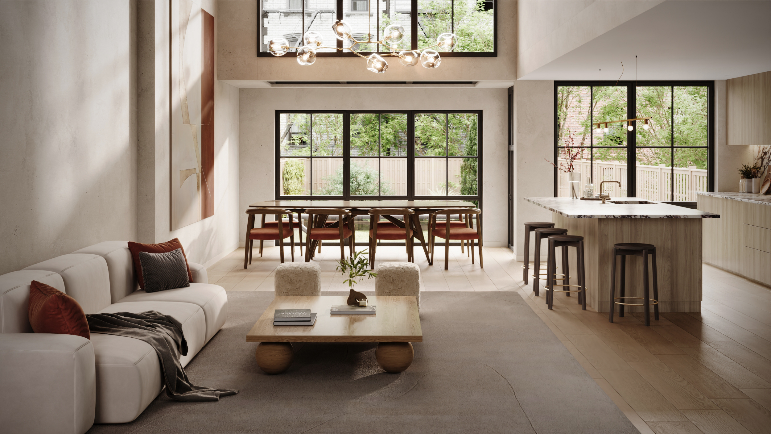 170 Clinton Street Brooklyn, NY 11201 - Photo 1 of 7 a living room with furniture and large windows
