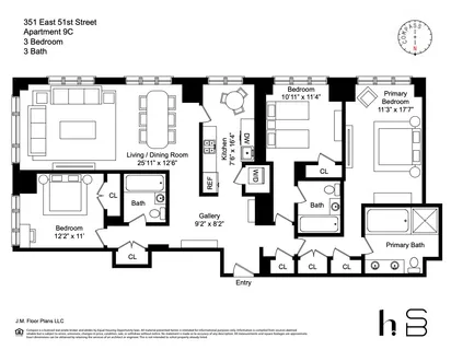 $2,650,000 | 351 East 51st Street, Unit 9C | Midtown East