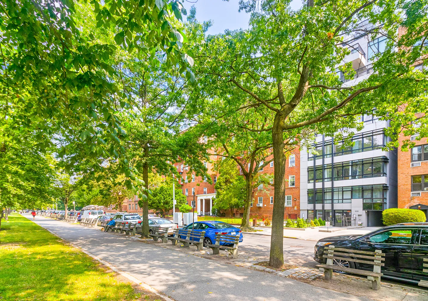 an outdoor space with seating area and entertaining space