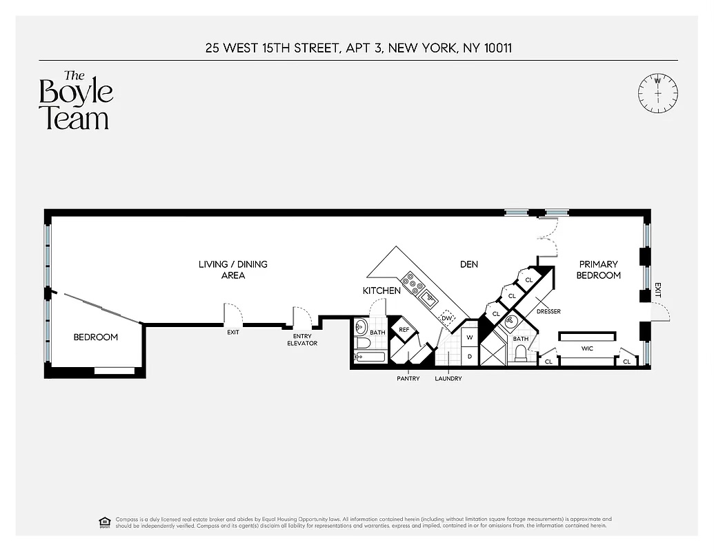 25 West 15th Street, Unit 3 Manhattan, NY 10011 - Photo 18 of 19 a picture of a floor plan