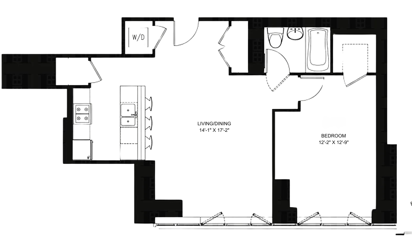 1485 5th Avenue, Unit 13D Manhattan, NY 10035 - Photo 11 of 11 a picture of floor plan